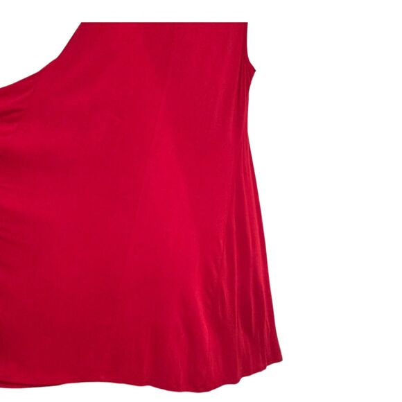 Style & Co Red A-Line Swing Dress Sleeveless Scoop Neck Large Rayon Summer Dress - Picture 9 of 12